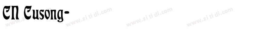 CN Cusong字体转换